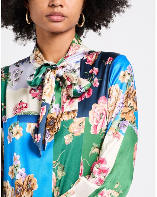 Shirtaporter Blue Mini Dress Viscose, Elastane