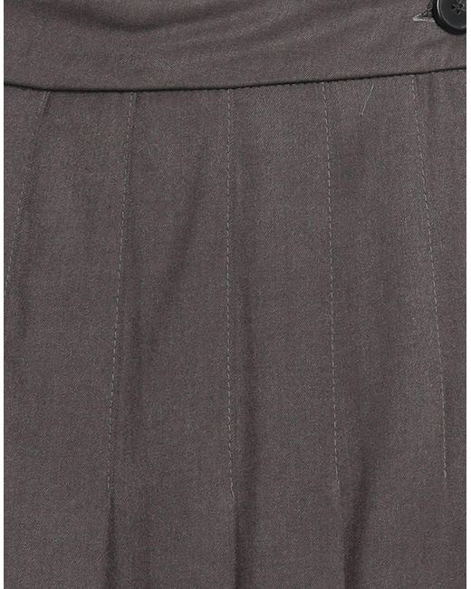 ViCOLO Gray Midi Skirt Polyester, Viscose, Elastane