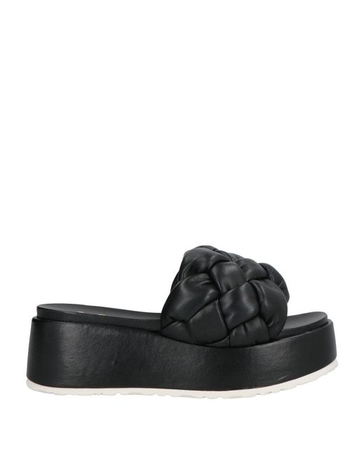 LE SOFIE Black Sandals Textile Fibers