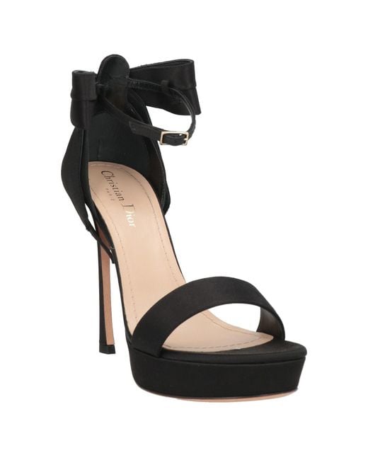 Dior Black Sandals Textile Fibers