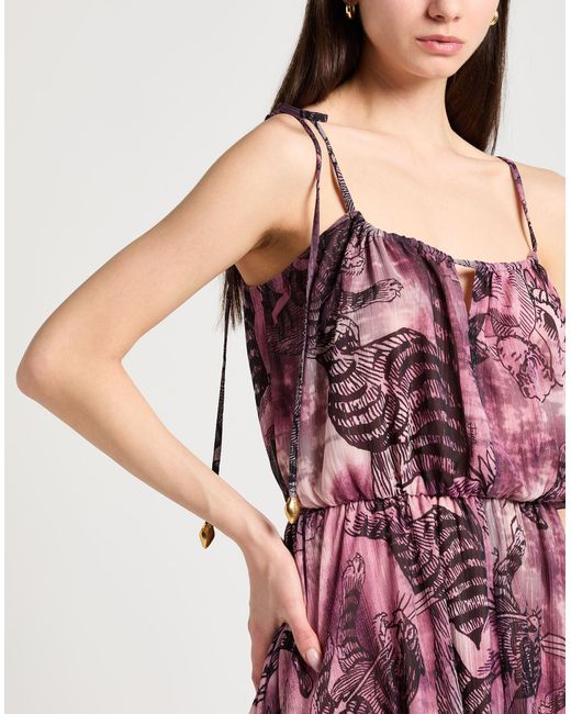 Just Cavalli Purple Maxi-Kleid