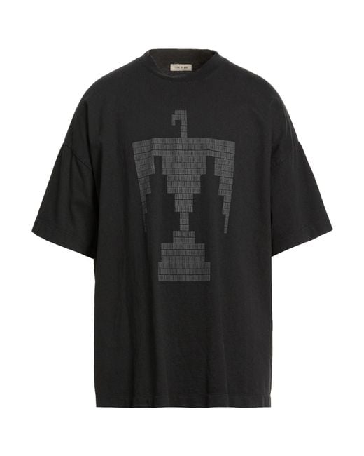 Fear Of God Black T-Shirt Cotton for men