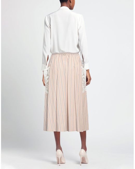 Twin Set Natural Midi Skirt