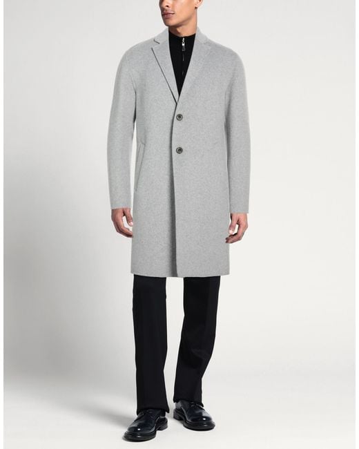 BRERAS Milano Gray Coat Wool, Polyester for men