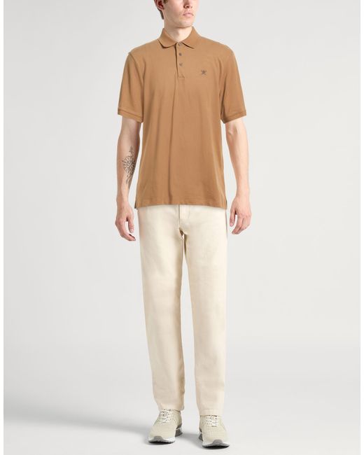 Hackett Brown Polo Shirt Cotton, Elastane for men