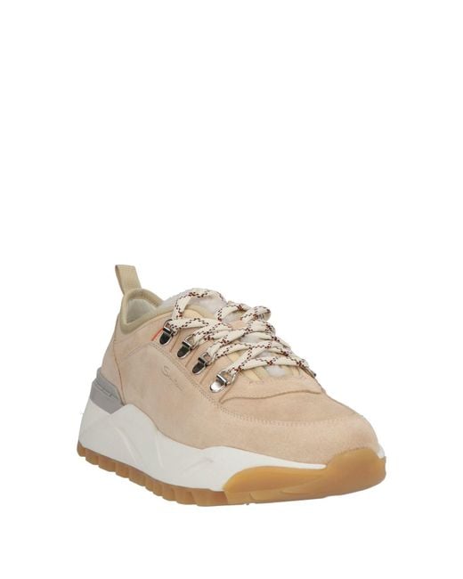 Santoni Natural Blush Sneakers Leather