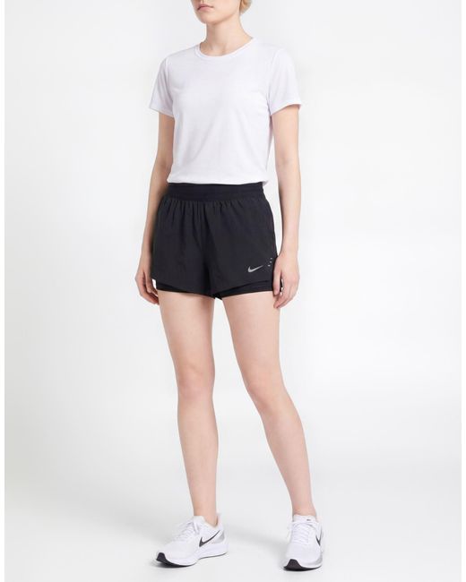 Nike Black Shorts & Bermuda Shorts Polyester, Elastane