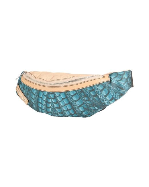 Roberto Cavalli Blue Belt Bag Textile Fibers for men