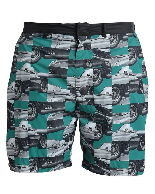 Ferrari Blue Beach Shorts And Pants for men