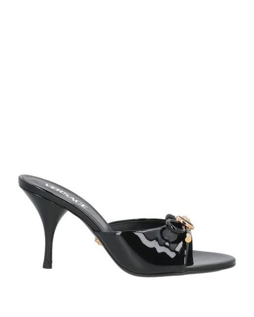 Versace Black Sandals Leather