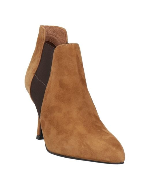 Albano Brown Camel Ankle Boots Leather