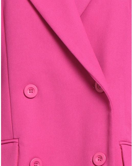 Marella Pink Fuchsia Blazer Polyester, Viscose, Elastane
