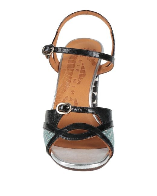 Chie Mihara Metallic Sandals Leather