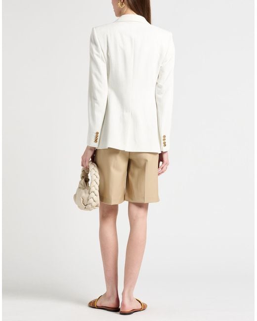 Etro White Blazer Viscose, Polyester