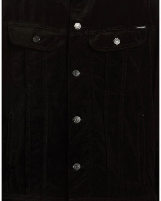 Tom Ford Black Jacket Cotton for men