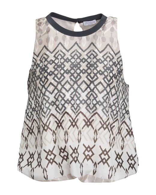 Brunello Cucinelli Natural Top Silk, Elastane