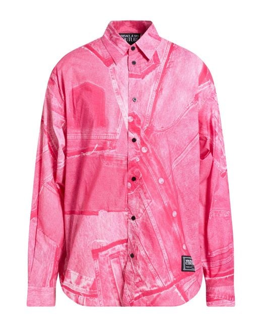 Versace Jeans Couture Pink Fuchsia Shirt Cotton for men