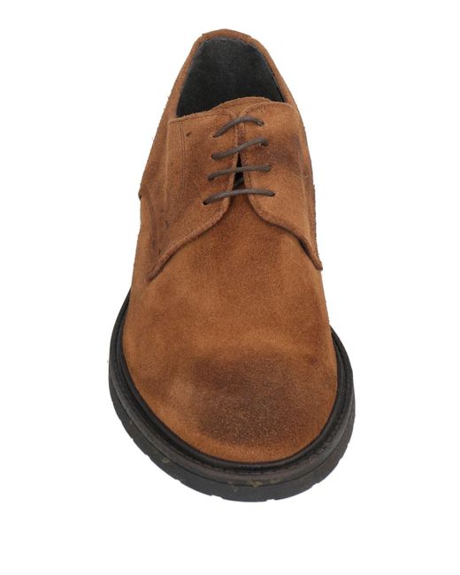OVER/D Brown Lace-Up Shoes Leather for men