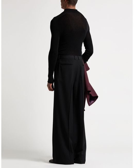 Versace Black Turtleneck Virgin Wool for men