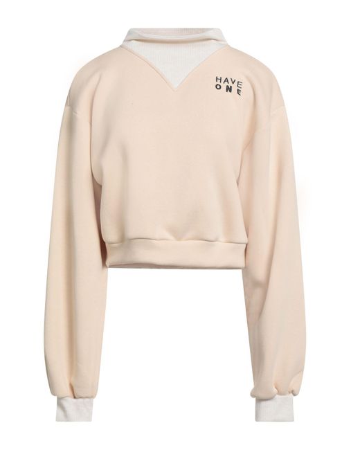 Haveone Natural Sweatshirt Cotton, Polyester, Viscose, Polyamide, Elastic Fibres