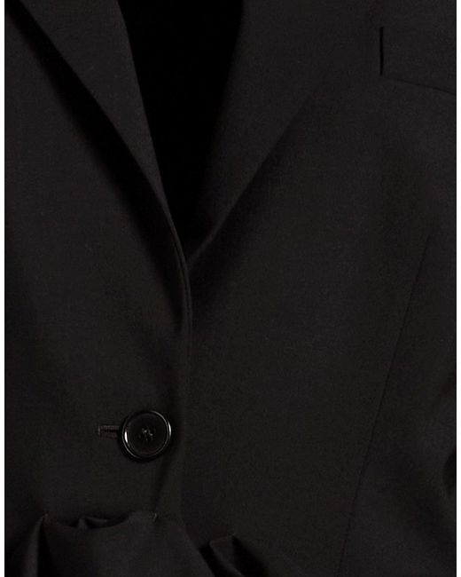 MSGM Black Blazer Virgin Wool, Elastane