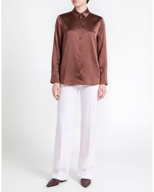Max Mara Red Shirt Silk, Elastane