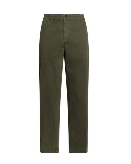 Roy Rogers Green Military Pants Cotton, Elastane for men