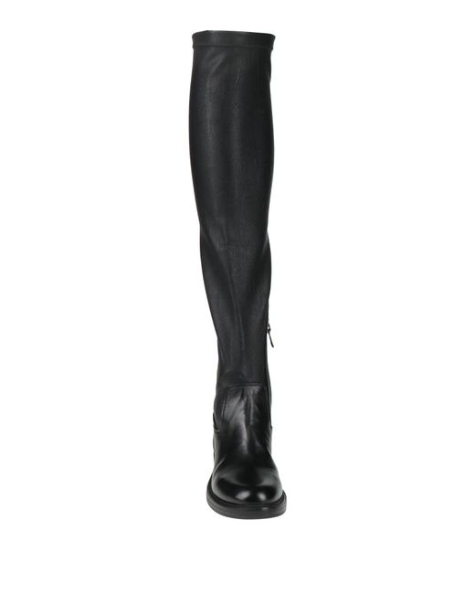 Mjus Black Boot Textile Fibers