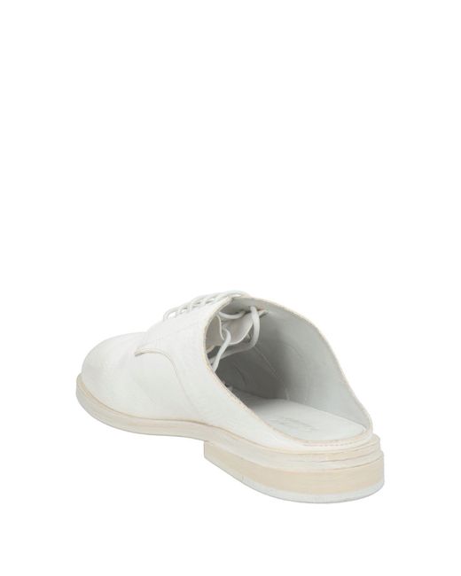 Marsèll White Mules & Clogs Leather
