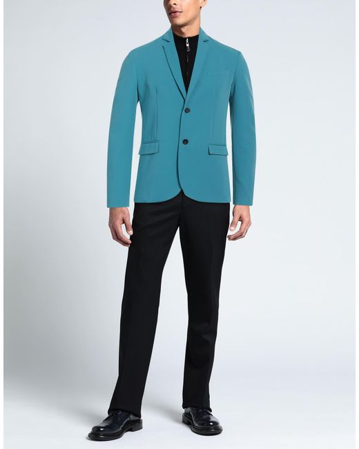 Imperial Blue Azure Blazer Polyester, Viscose, Elastane for men