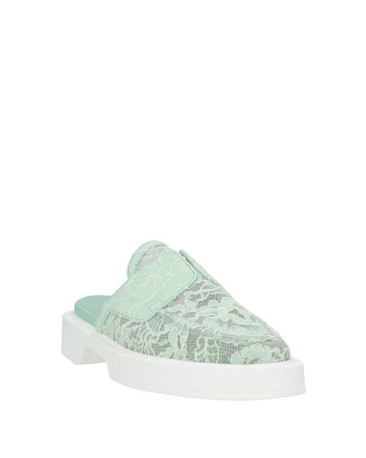 Le Silla Green Mules & Clogs Textile Fibers