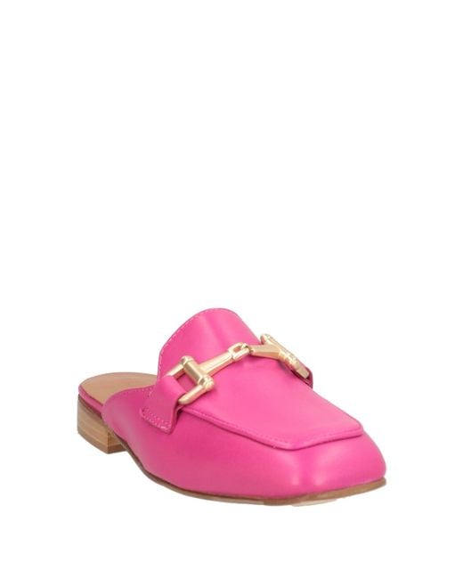Anima Pink Mules & Clogs Leather