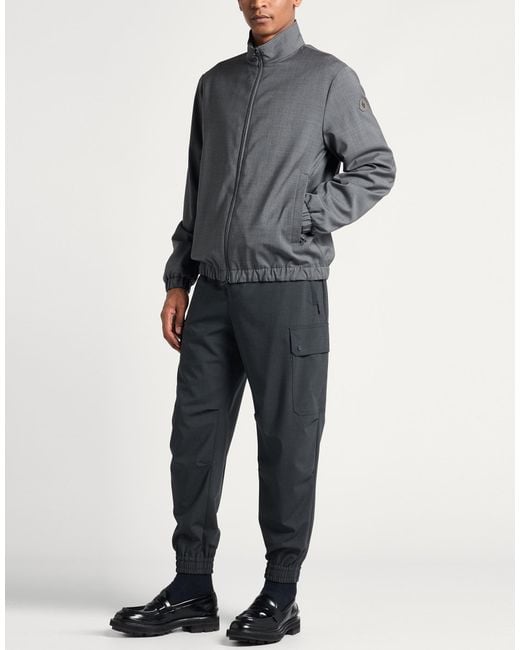 Moncler Gray Jacket Virgin Wool for men