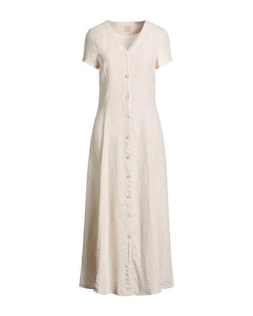 120% Lino Natural Maxi Dress Linen