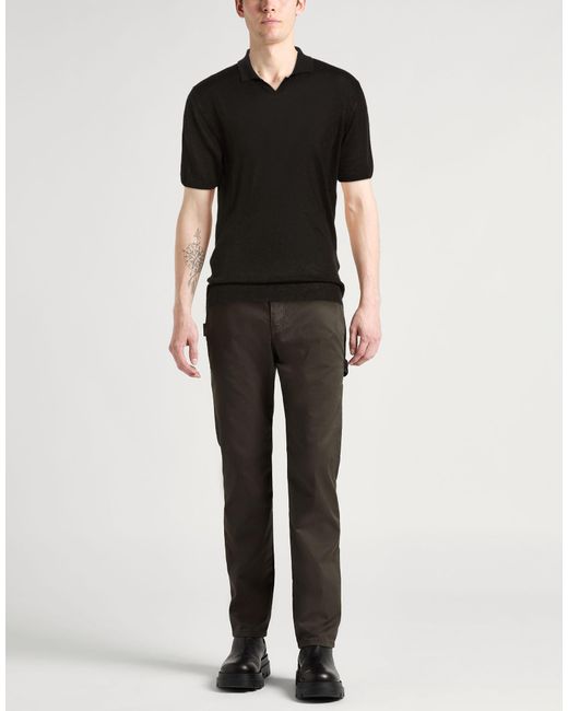 120% Lino Black Jumper for men