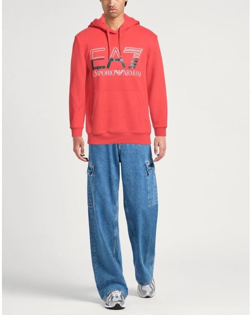 EA7 Red Sweatshirt for men