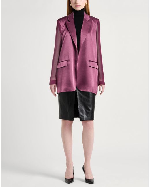 Pinko Purple Garnet Blazer Acetate, Polyester