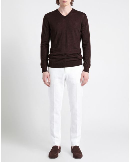 Aragona Brown Dark Sweater Cashmere, Silk for men