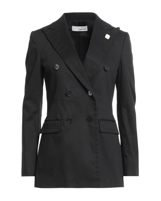Lardini Black Blazer Cotton, Elastane