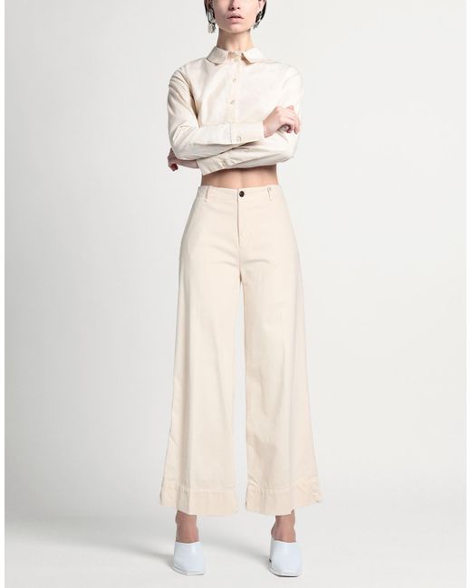 Myths Natural Ivory Pants Modal, Cotton, Elastane