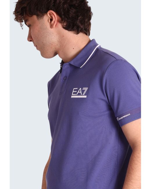 EA7 Poloshirt in Purple für Herren