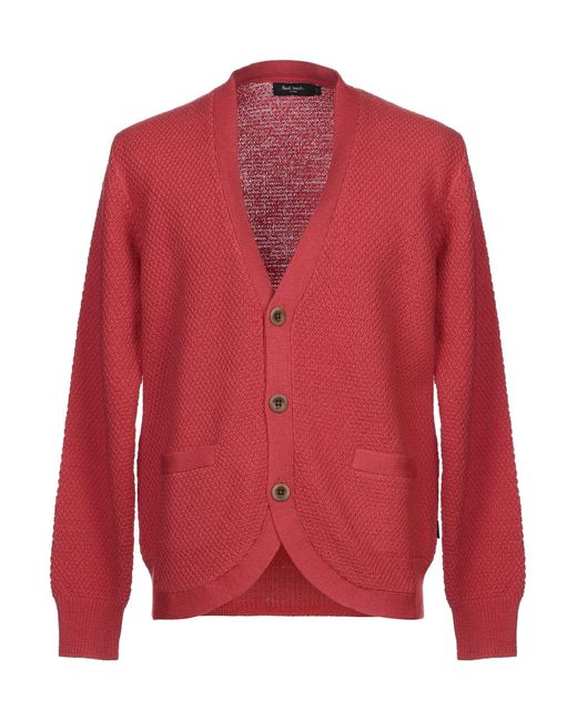 Paul Smith Red Cardigan for men