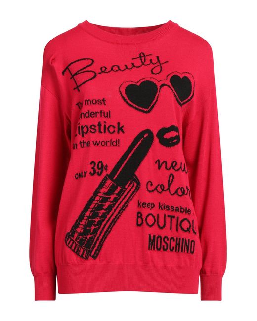 Boutique Moschino Red Sweater Virgin Wool, Acrylic