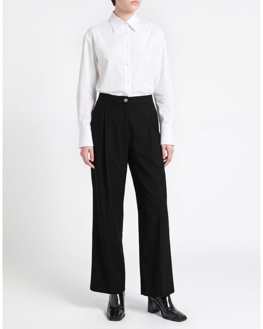 5 PROGRESS Black Pants Polyester, Viscose, Elastane