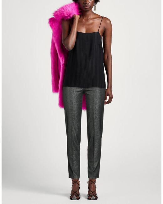 Cristinaeffe Gray Pants Polyester, Viscose, Elastane, Metal