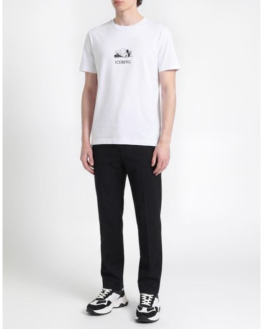 Iceberg White Peanuts T-Shirt Cotton for men