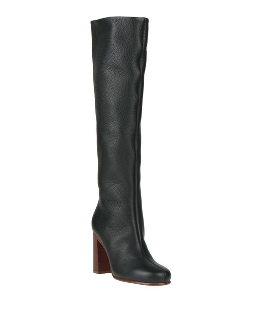 Khaite Black Boot Leather