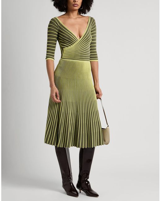 Elisabetta Franchi Green Midi-Kleid