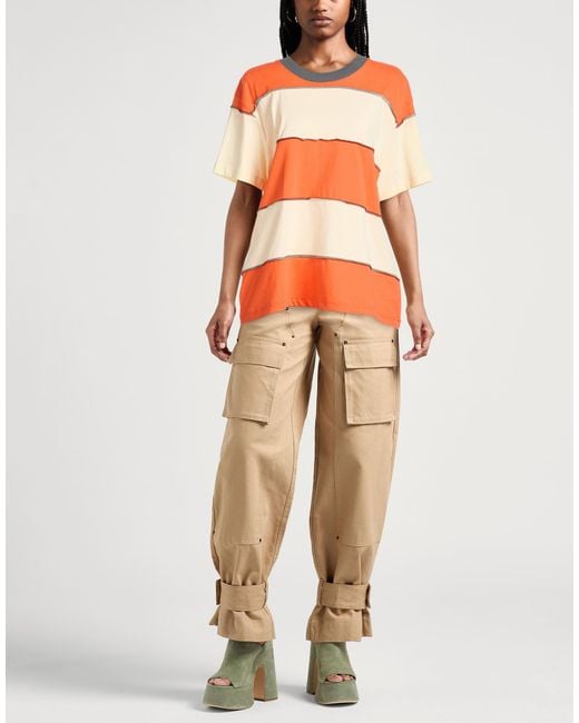 Sunnei Orange T-Shirt Organic Cotton