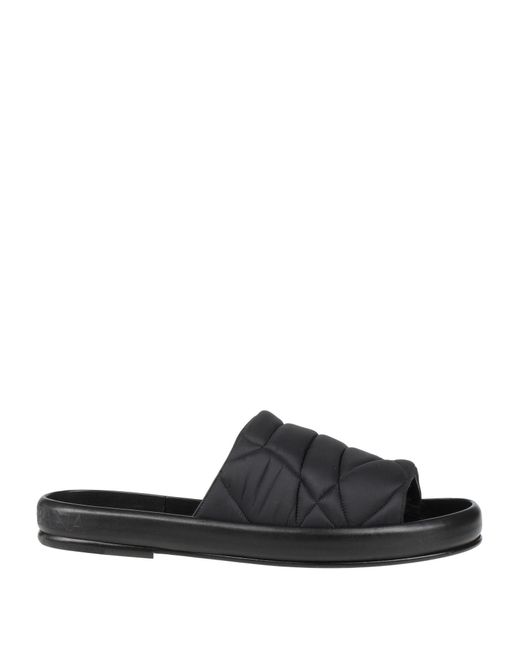 Dolce & Gabbana Black Sandals Textile Fibers for men